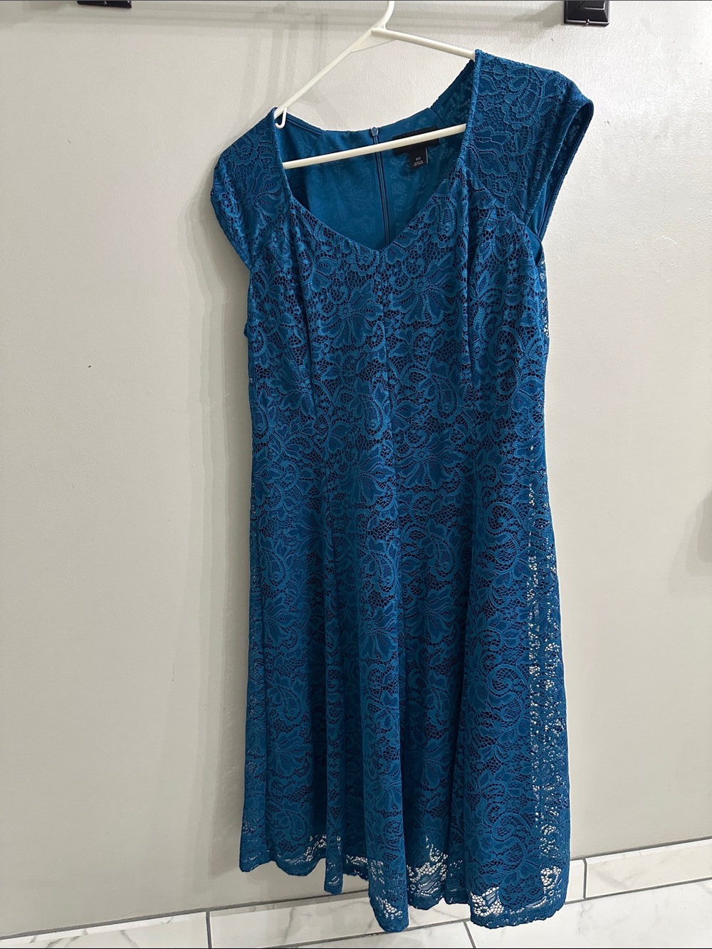 Liz Claiborne Teal Lace Midi Dress